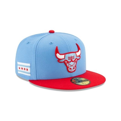 Sapca New Era Chicago Bulls NBA 2019 NBA Authentics City Series 59FIFTY Fitted - Albastri